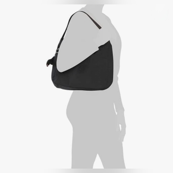 Kipling Bag Black Shoulder Monkey Keychain NEW Isidora - Picture 10 of 16